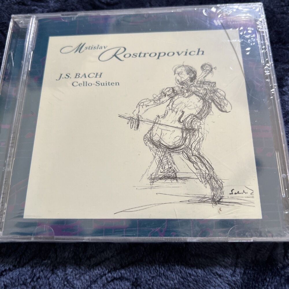 Cello Suites by Bach / Rostropovich (CD, 2014) *Cracked Case
